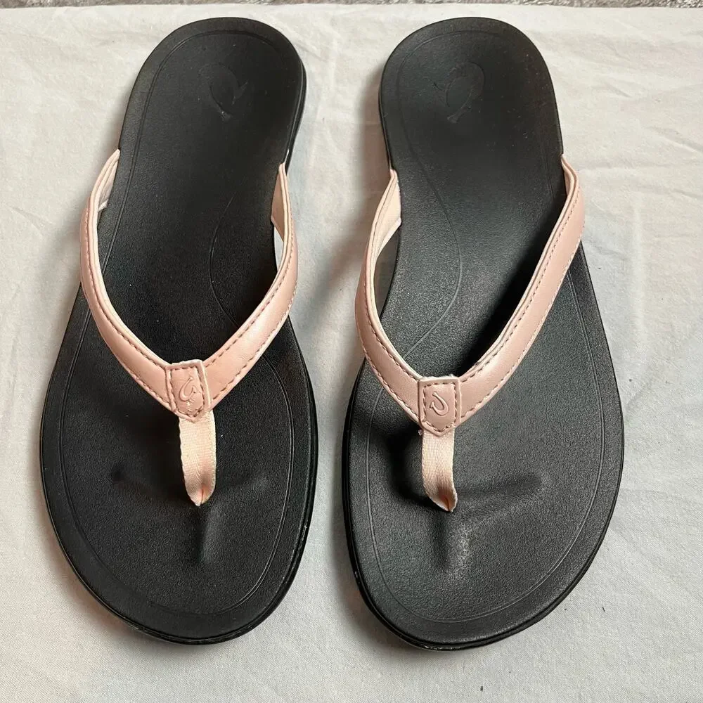 OluKai Ho'opio Size 8 Petal Pink Thong Sandal Women’s_3